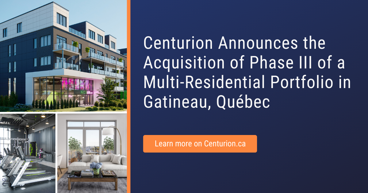 Nov 15, 2023 - Centurion Apartment REIT Announces the... | Centurion